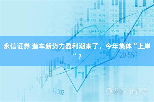 永信证券 造车新势力盈利潮来了，今年集体“上岸”？
