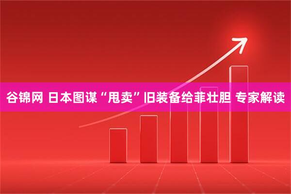 谷锦网 日本图谋“甩卖”旧装备给菲壮胆 专家解读